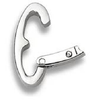 Steel  G Lock Clasp 
14.36x6.39mm  