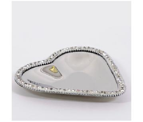 Heart Shaped Dish w/Crystal Accents  