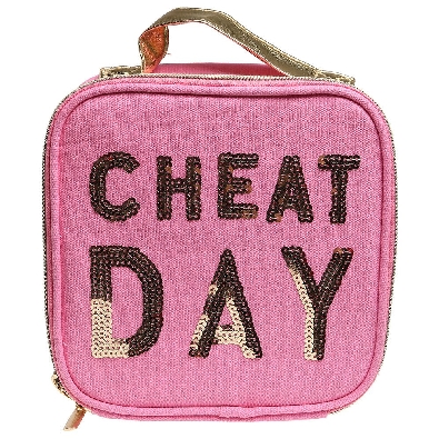   Cheat Day   Pink Lunch Box & Tote Set  
