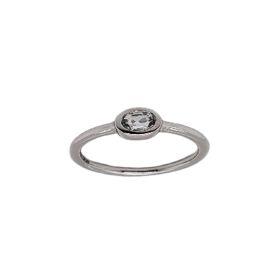Chi Chi Stackable Ring with White Topaz
10KTWG  