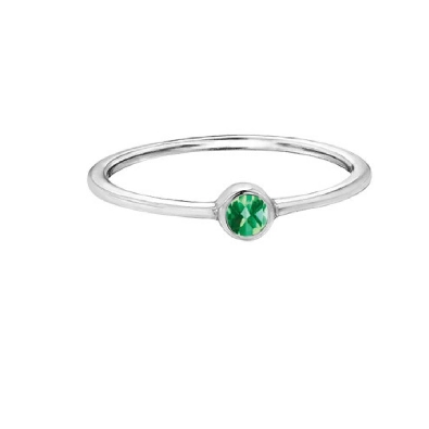 Emerald Ring in 10KT White Gold  
