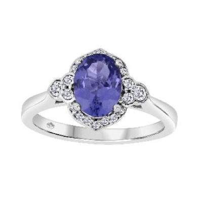 Tanzanite and Canadian Diamond Ring 0.08ctw
10KT White Gold

CAD...