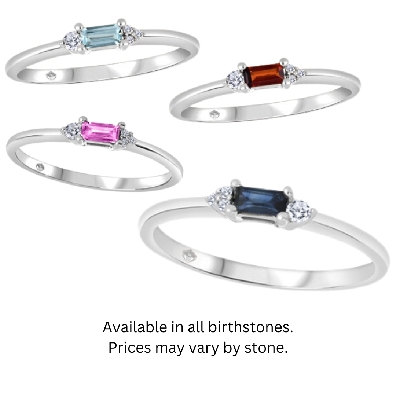 Birthstone and Canadian Diamond Ring 0.026ctw
10KT White; Yellow o...