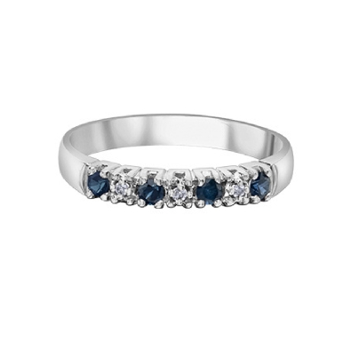 Sapphire and Diamond Ring in 10KT White Gold
0.02ctw  