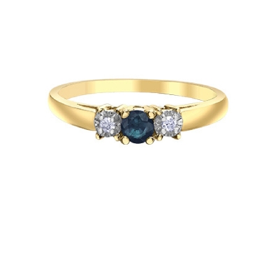 Sapphire and Diamond Ring 0.04ctw
10KT Yellow Gold   