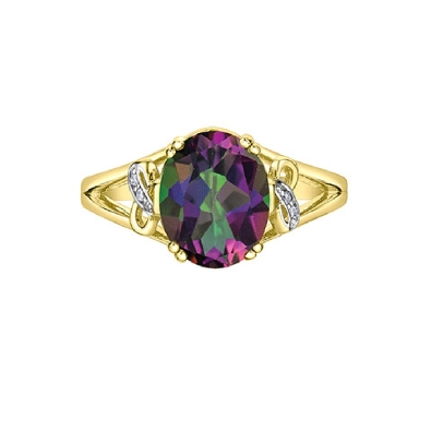 Mystic Topaz and Diamond Ring 0.02ctw
10KT Yelow Gold

Mystic To...
