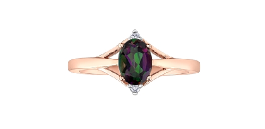Mystic Topaz and Diamond Ring in 10KT White Gold  
0.02ctw
Topaz ...