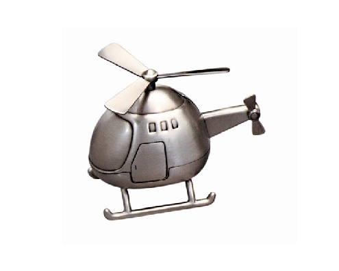 Helicopter Pewter Finish Bank  