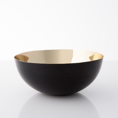 Two-Tone Stainless Steel Bowl  - Gold/Onyx
Medium  
