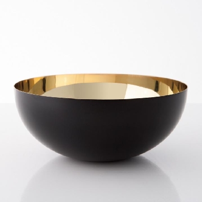 Two-Tone Stainless Steel Bowl  - Gold/Onyx
Large  