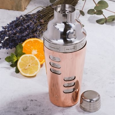 Soiree Cocktail Shaker w/Recipies - Copper Coloured

Turn any kit...