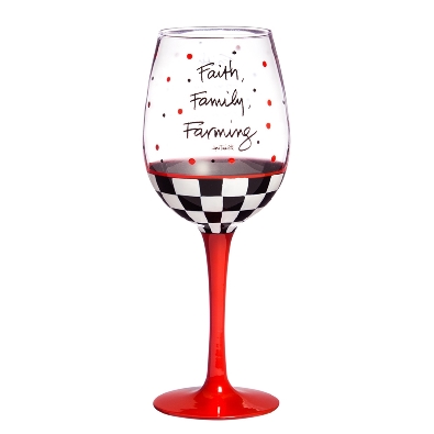 Faith Family Farming Wineglass 12oz.

This stemmed wine glass rea...