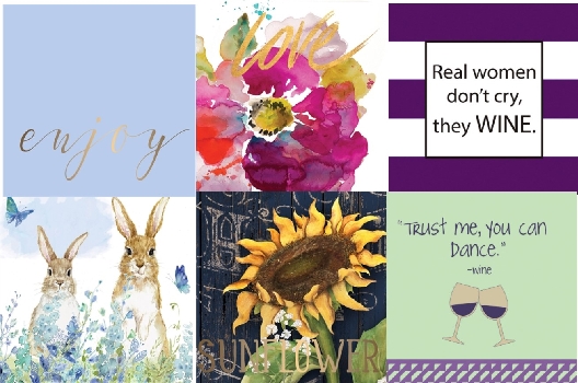 Cocktail and Luncheon Paper Napkins - Various Designs  