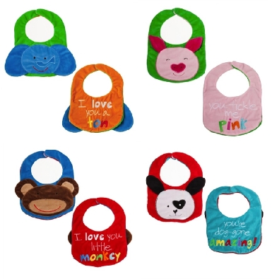Reversible Animal Bibs

These reversible bibs  are made of 100% P...