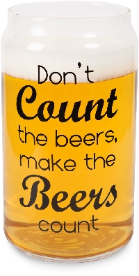 Make Beers Count - 16oz. Beer Can Drinking Glass or Tealight Holder  