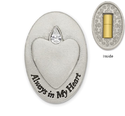 Always in My Heart Memorial Ash Holder/Keepsake Box  