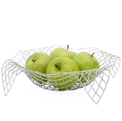 Matrix Metal Fruit Basket - Chrome  