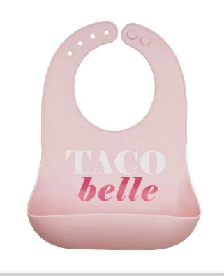   Taco Belle   Silicone Bib

Silicone bib with adjustable neck an...
