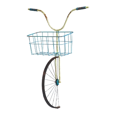 Front Basket Metal Bicycle Wall Décor and Planter  