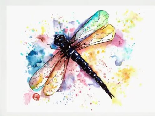 Dragonfly Art Print Cards 4.25   x 5.75  

Dragonflies are a whim...