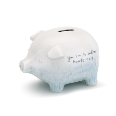   You smile and our hearts melt   Piggy Bank  