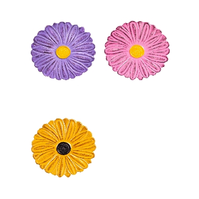 Daisy Florals Cast Metal Garden Stone Choose from 3 colours  