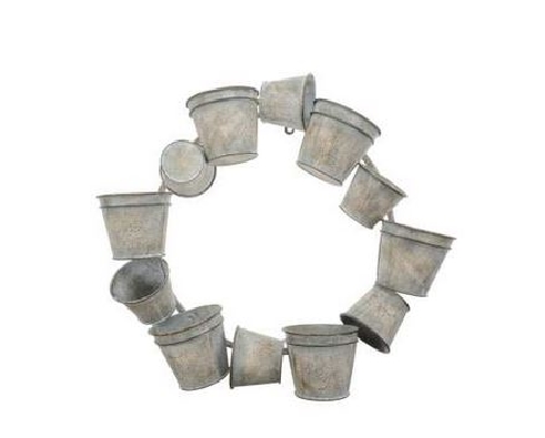 Rustic Metal Wreaths with Pot  