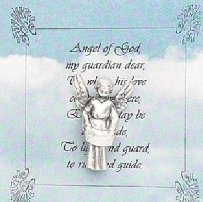 Guardian Angel 
Devotional Pocket Medal w/ Prayer  