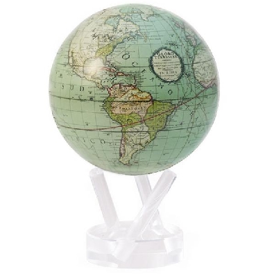 Magnetic Globe - Antique Terrestrial Green 6  
A world globe broug...