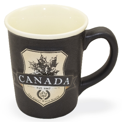   Canada   Embossed Leaf Shield Mug  