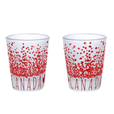 Canada Confetti Shot Glass  