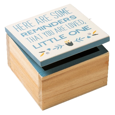 Hinged Box - Loved Blue

A wooden hinged box featuring a   Here A...