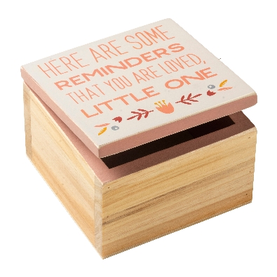 Hinged Box - Loved Pink

A wooden hinged box featuring a   Here A...