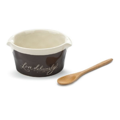 Live Deliciously Appetizer Bowl and Spoon by Demdaco

Give this L...
