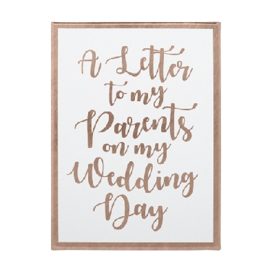 A letter To My Parents on My Wedding Day  Note Cards

  