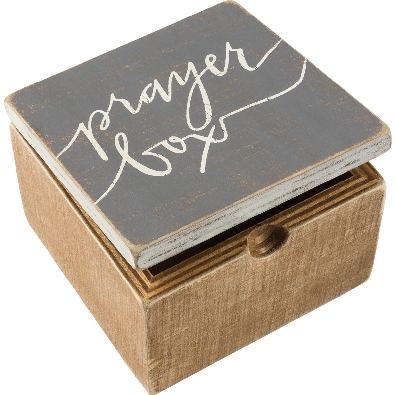 Hinged Box - Prayer Box

A wooden hinged box featuring a hand let...