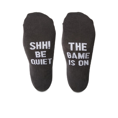   Shh! Be Quiet - The Game Is On    Men s Cotton Blend Socks  