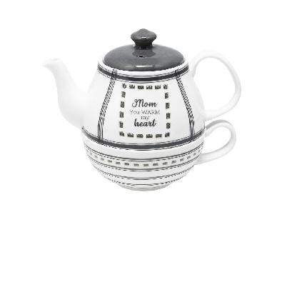 Mom - Tea for One Set (17 oz Teapot & 8.5 oz Cup)  