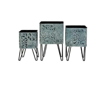 Set of 3 Square Planters with Swirls
15.5    