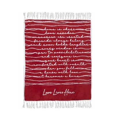 Love Lives Here - 50   x 60   Inspirational Plush Blanket

Home i...