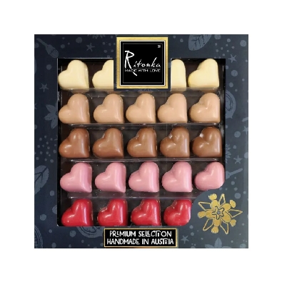 Ritonka Chocolates - 25 Hearts Selection
Made in Austria  