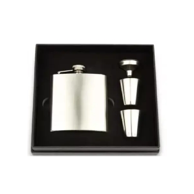 Stainless Steel Hip Flask Gift Box Set - Silver

Turn your gift i...