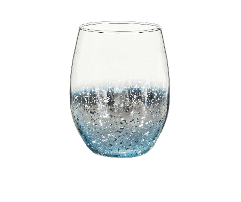 Starry Stemless Glass; Blue
18oz  