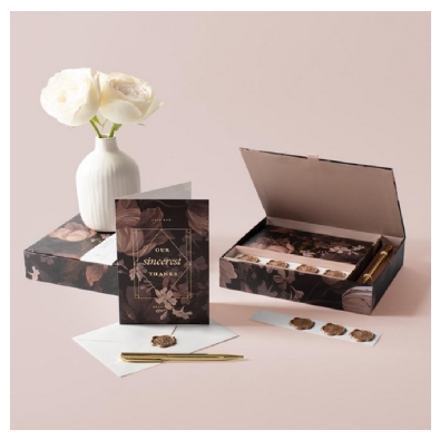 Rose Garden Stationery Set 

Thank you cards with foil design acc...