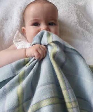 Lambswool Baby Blanket  
Blue
Patrick King Woollen Company 

Pa...