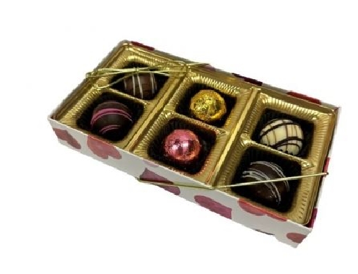 anDea Chocolate
Painted Hearts Chocolate Gift Box
6 Raspberry Tru...