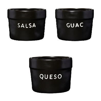 Black Ceramic Guac; Salsa OR Queso Bag

Serve delicious dips in t...