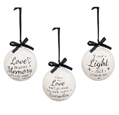 Ceramic Remebrance Ornament
w/ Bow
3.75  

Honor loved ones who...