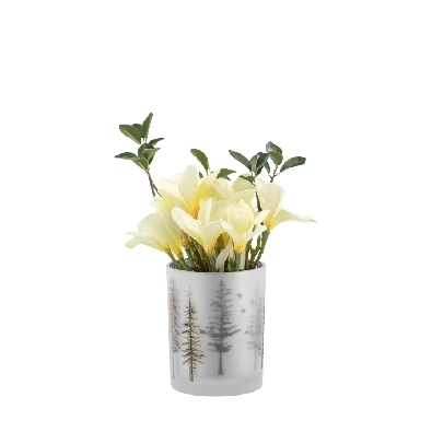 Woodland Pine Etched Mirror 3x3   Glass Hurricane Vase

The Woodl...