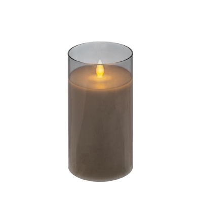 Flameless LED Candle in Smoked Grey Glass

Clear transparent glas...